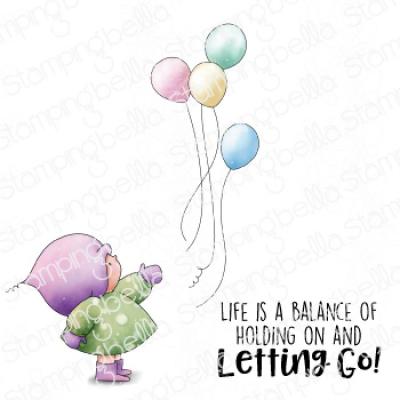 Stamping Bella Cling Stamps - Bundle Girl With Balloons